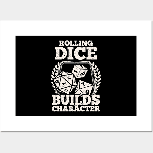 Role Playing Dungeons Tabletop Gaming Rolling Dice RPG D20 Print Wall Art by Linco